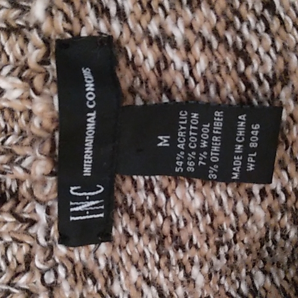 INC PEBBLED CABLE KNIT LONG SWEATER - Picture 7 of 7